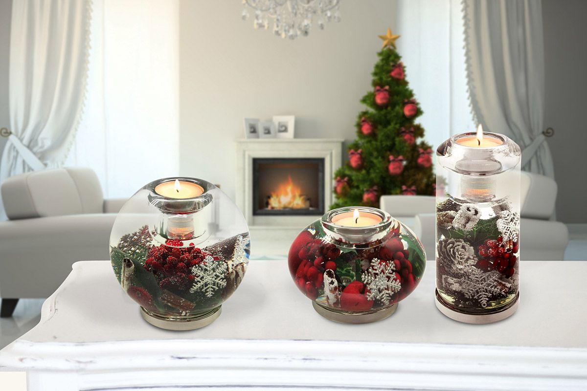 4er Set LED Teelichtleuchter Candela Classic "Noel" - Zauberhaftes Licht für Festliche Momente