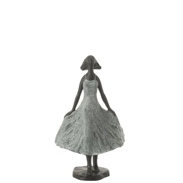 Skulptur Mädchen Blickt zum Himmel – Handgefertigte Kunstfigur Höhe 38cm