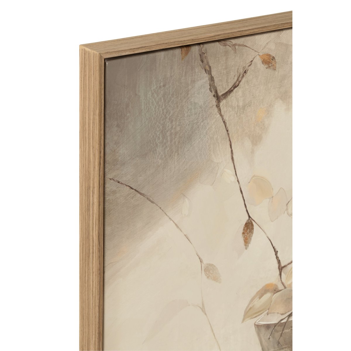 J-Line Painting Bog Acrylfarbe/Leinwand Weiß/Natur