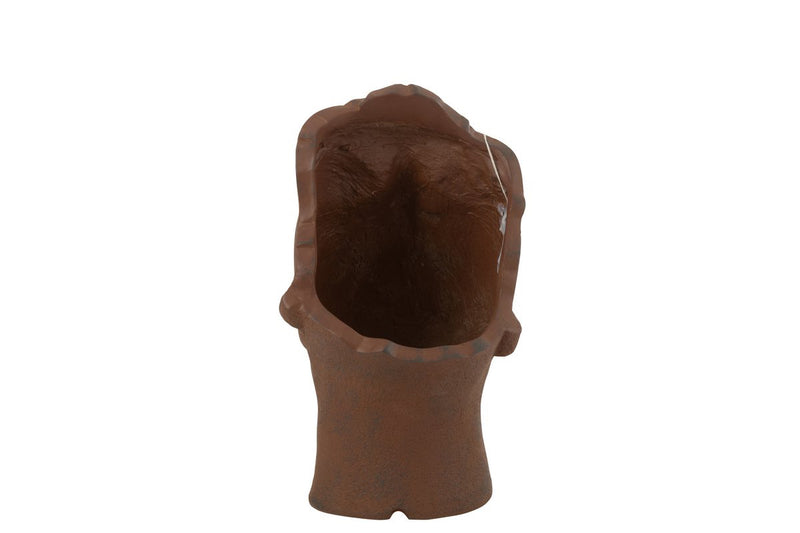 Clay planter David – Antique design with rust look