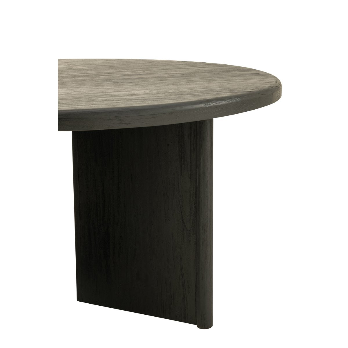 Tisch Round Teak – Holz – Schwarz