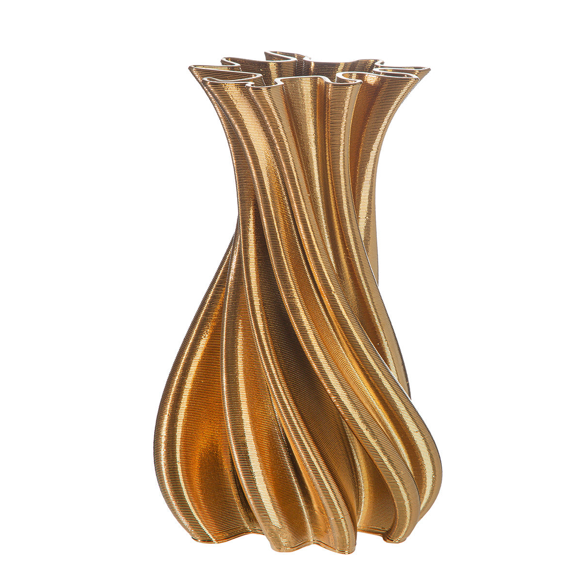 Vase Fold Keramik goldfarben