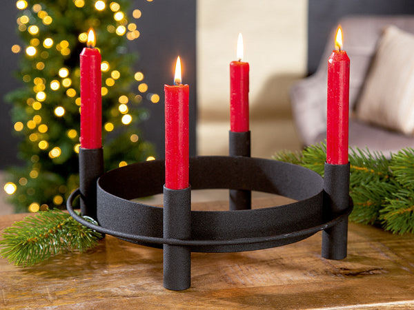 Set van 2 metalen adventskaarsen "Cleo" - modern minimalisme ontmoet feestelijke traditie