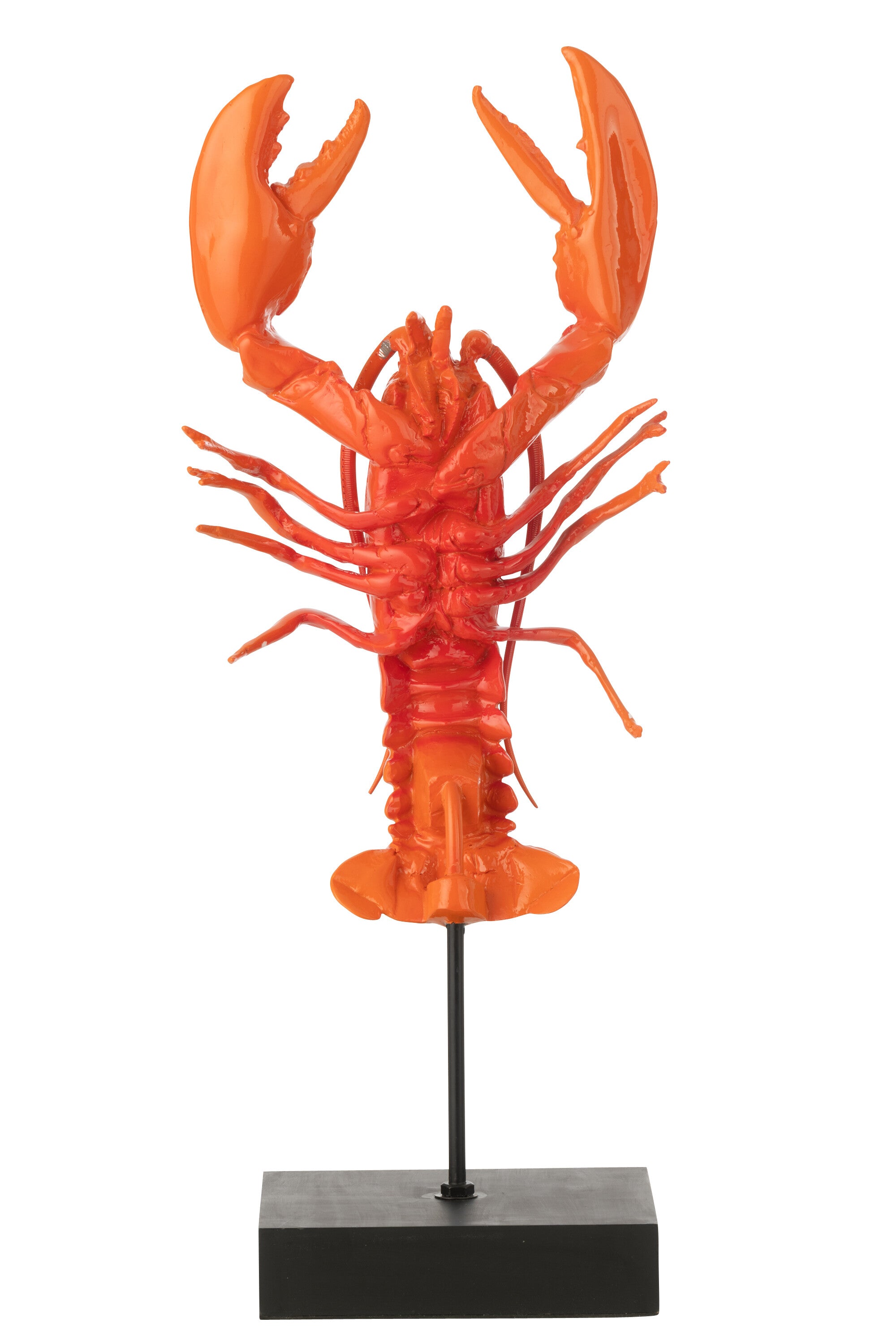 Hummer Skulptur Marino Rubro Stand rot schwarz Deko Objekt