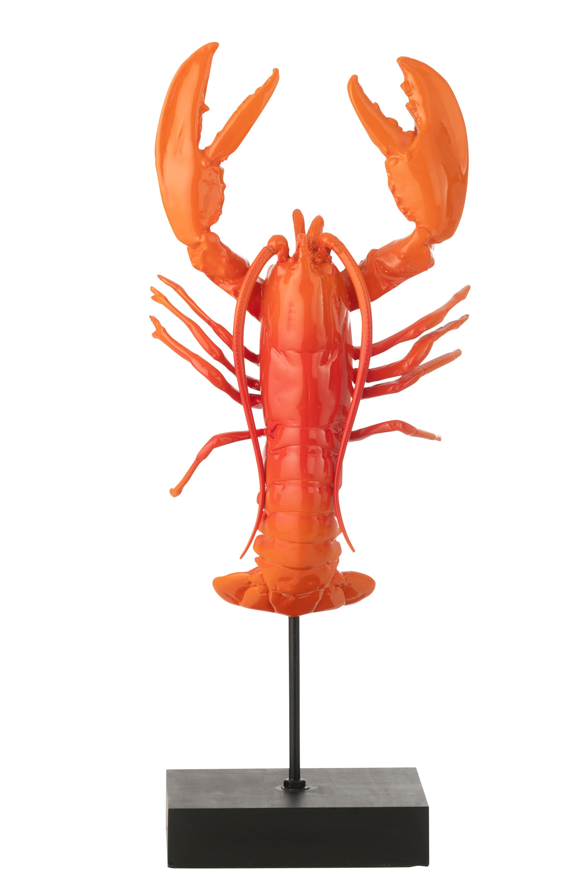 Hummer Skulptur Marino Rubro Stand rot schwarz Deko Objekt