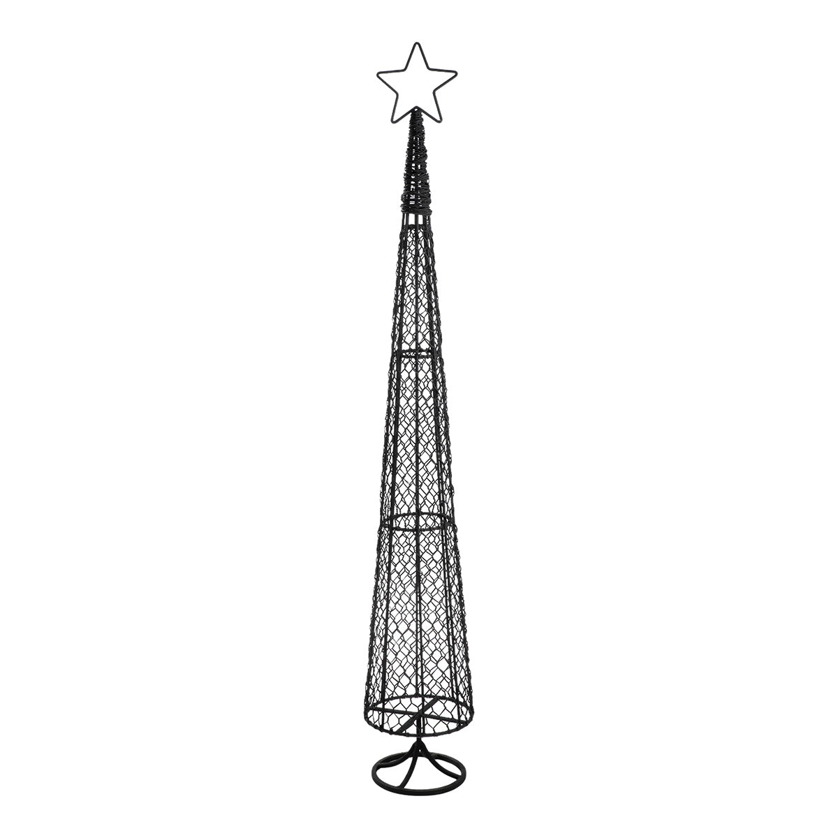 Dekoobjekt Cabo Eisen Weihnachtsbaum mit Stern in schwarz 149cm
