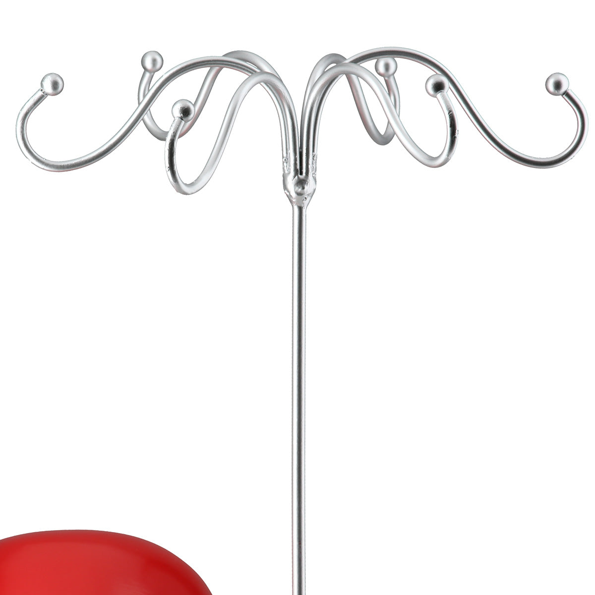 Figur Schmuckständer Chloe Kunstharz rot silberfarben