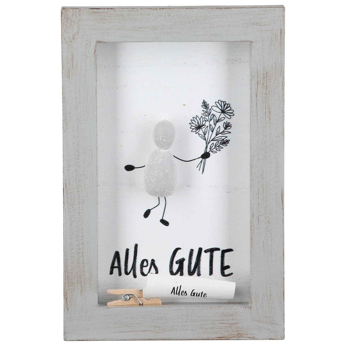 Steinbilder Lots of Love 3er Set mit Sprüchen grau 15 cm