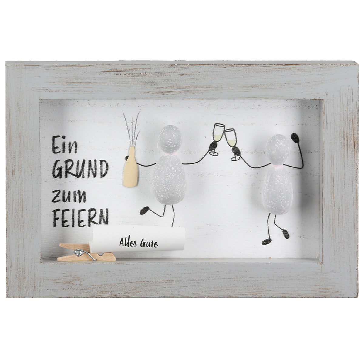 Steinbild Lots of Love 2er Set Geburtstagsdeko Wandbild mit Spruch