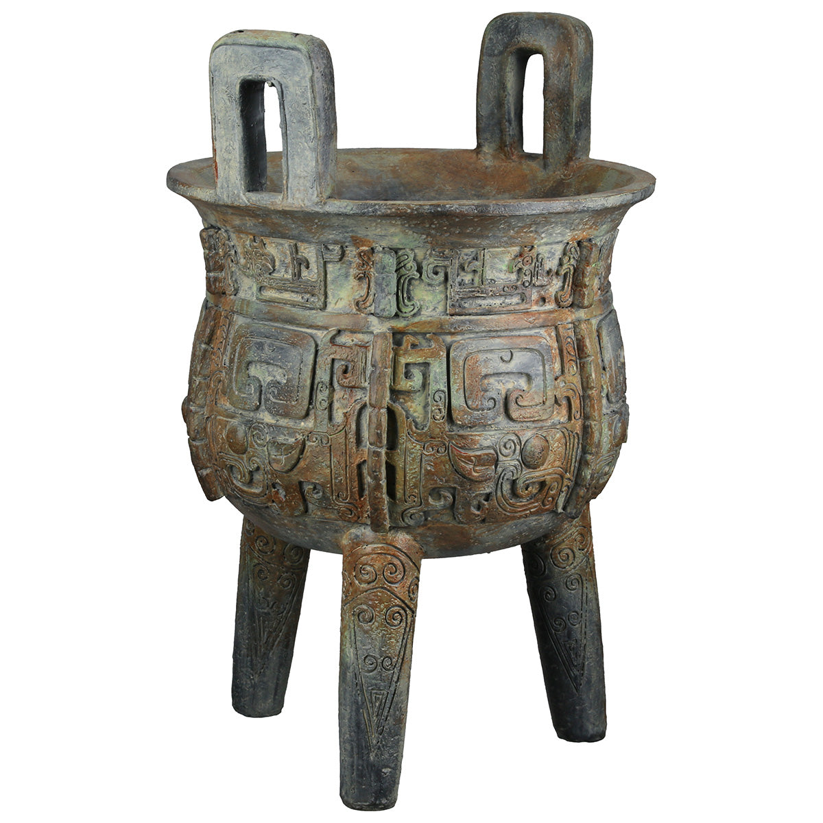 Plantenbakset van 2 Tomar glasvezel bruin voor buiten