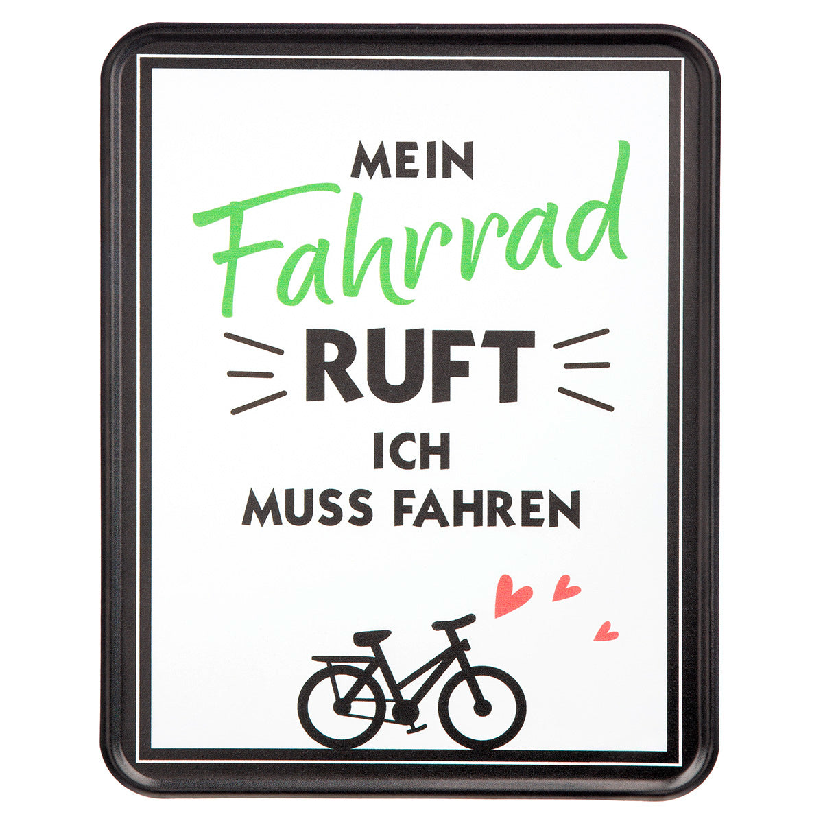 Metallschild Fahrradliebe rechteckig Wanddeko 2er Set