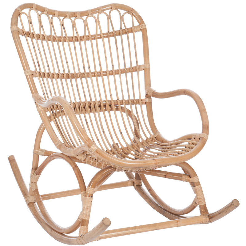 Rocking chair Rattan Naturell - Natural charm and comfort for relaxing moments