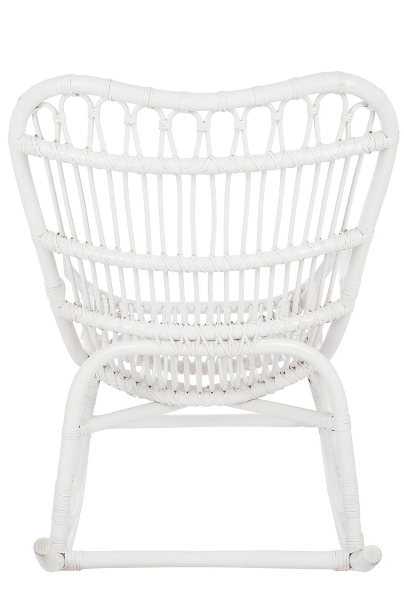Schommelstoel rotan mat wit - Moderne elegantie en ontspanning voor thuis