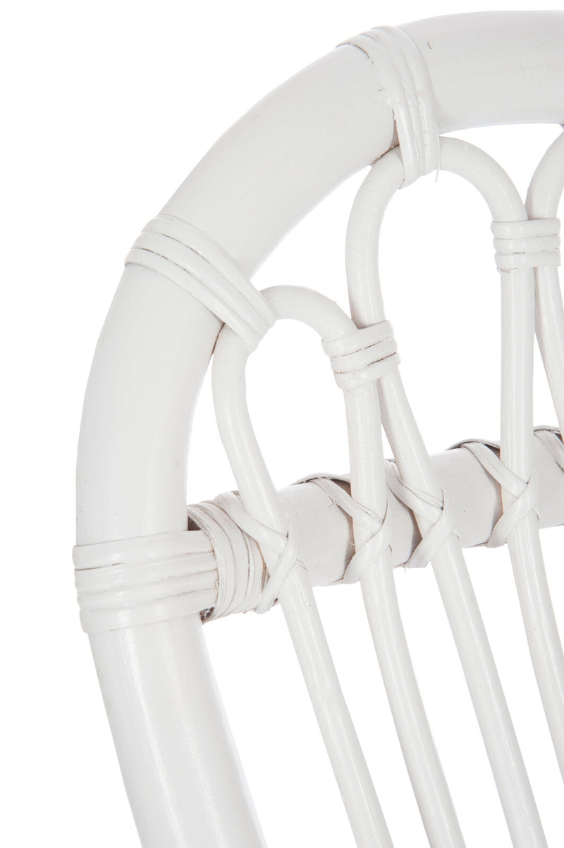Schommelstoel rotan mat wit - Moderne elegantie en ontspanning voor thuis