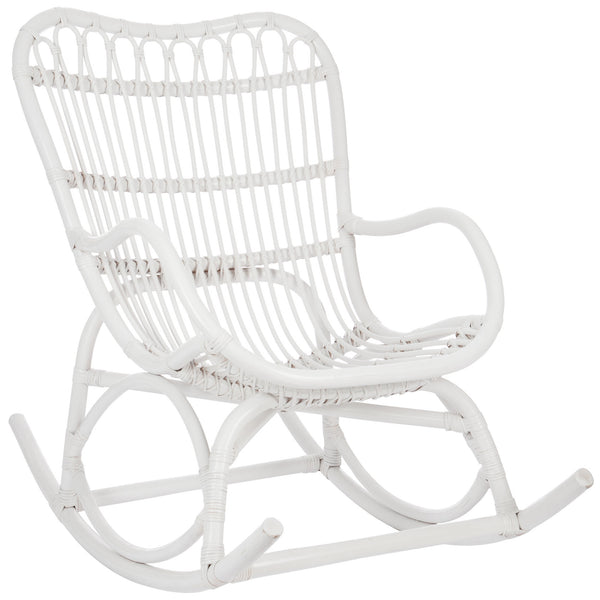 Schommelstoel rotan mat wit - Moderne elegantie en ontspanning voor thuis