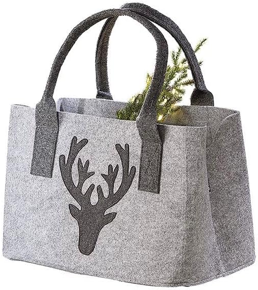 Elegant felt shopper bag with deer design | Handmade, robust - ideal for stylish shopping