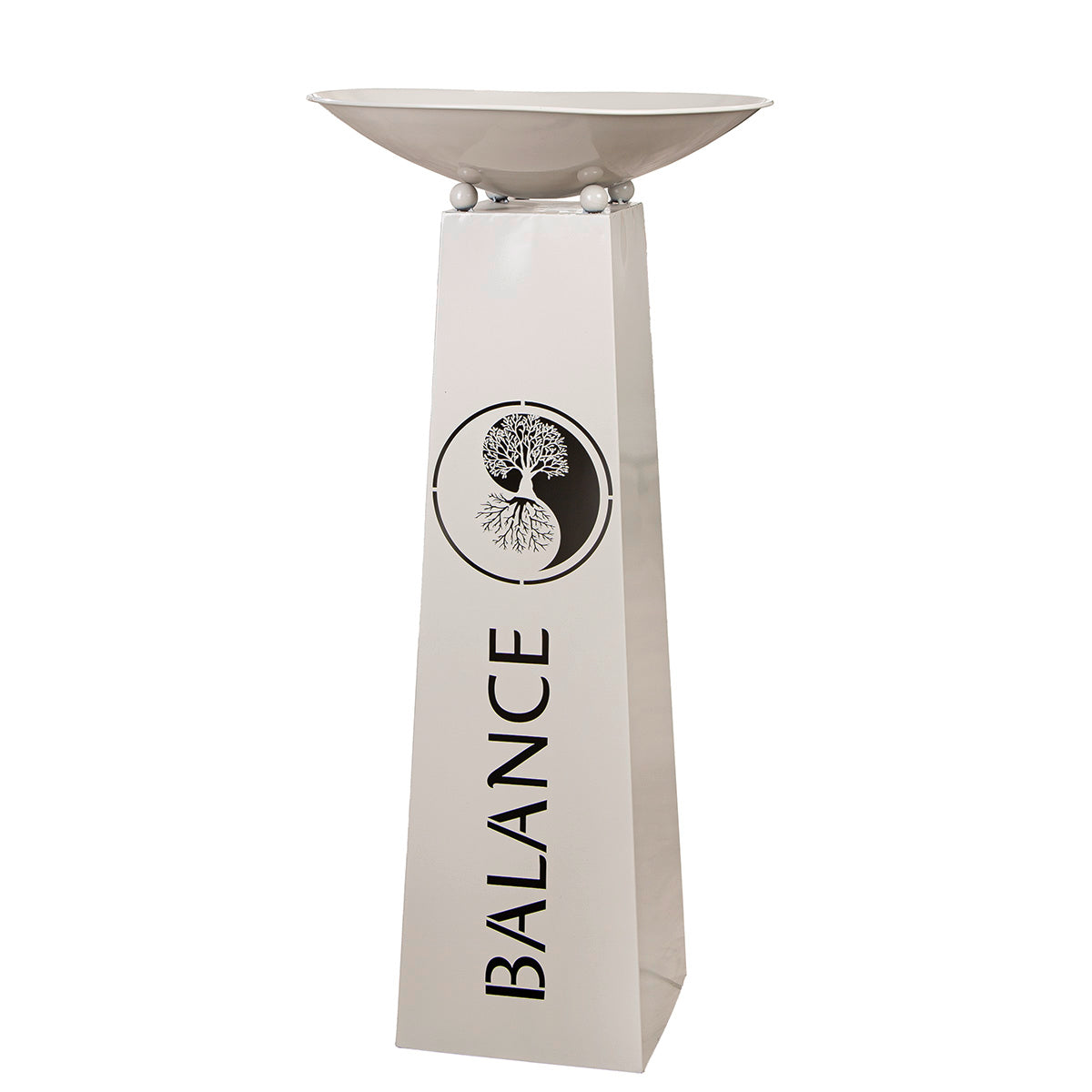 Schalenständer Balance Metall Antikfinish Beige 95cm Dekoobjekt