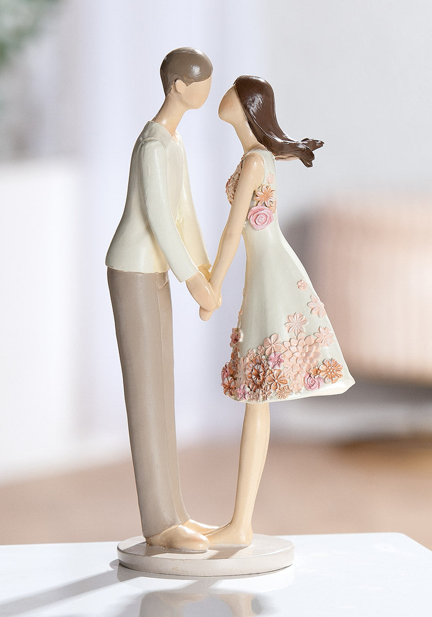 Dekofigur Liebespaar Floralia romantische Paarfigur mit Blumenmotiv
