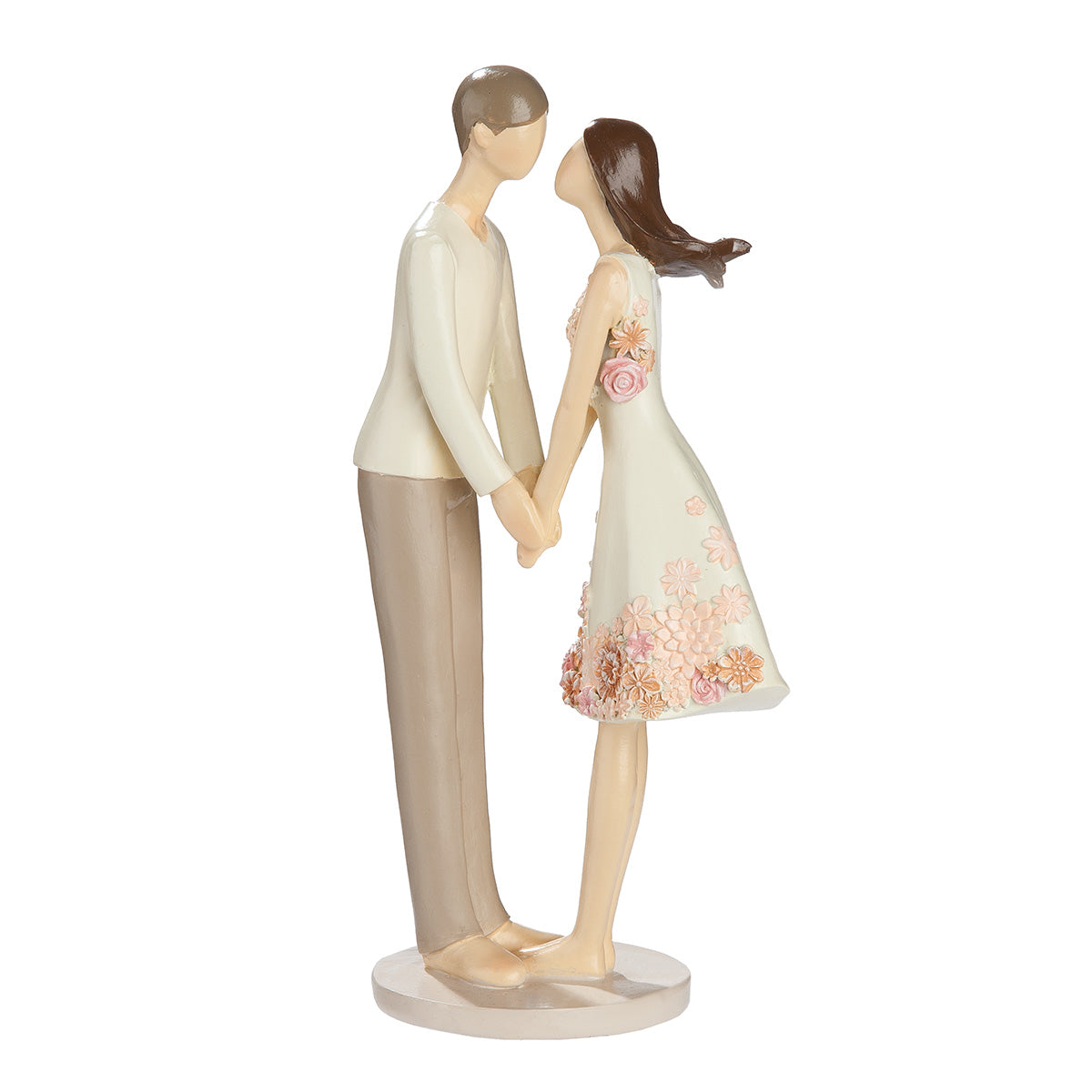 Dekofigur Liebespaar Floralia romantische Paarfigur mit Blumenmotiv