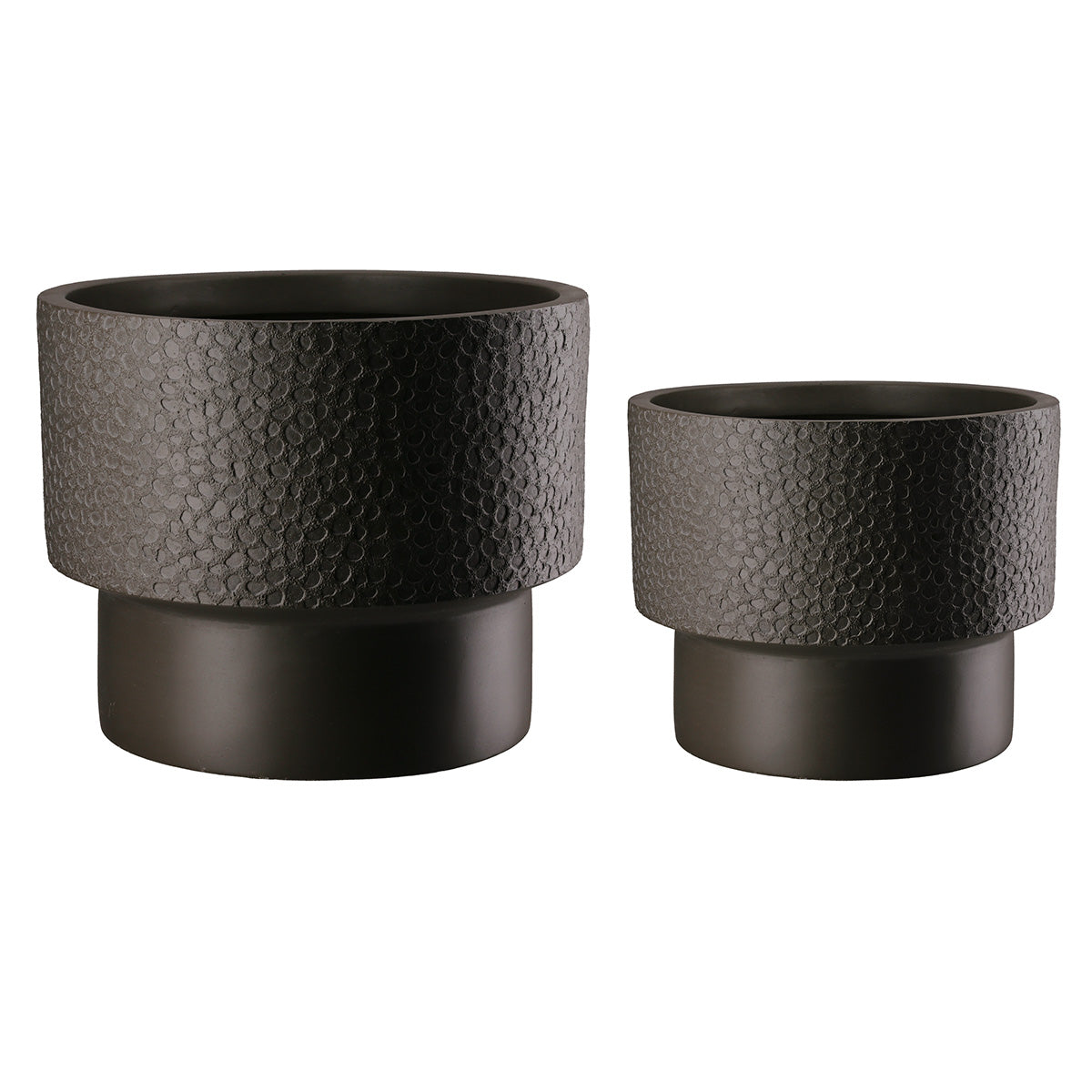 Pardo Pflanzgefäß Set Braun Struktur