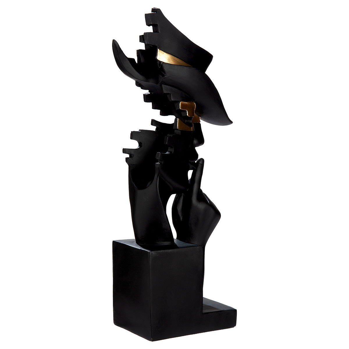 Deko Skulptur Mystique Noir Kopf Figur modern schwarz gold