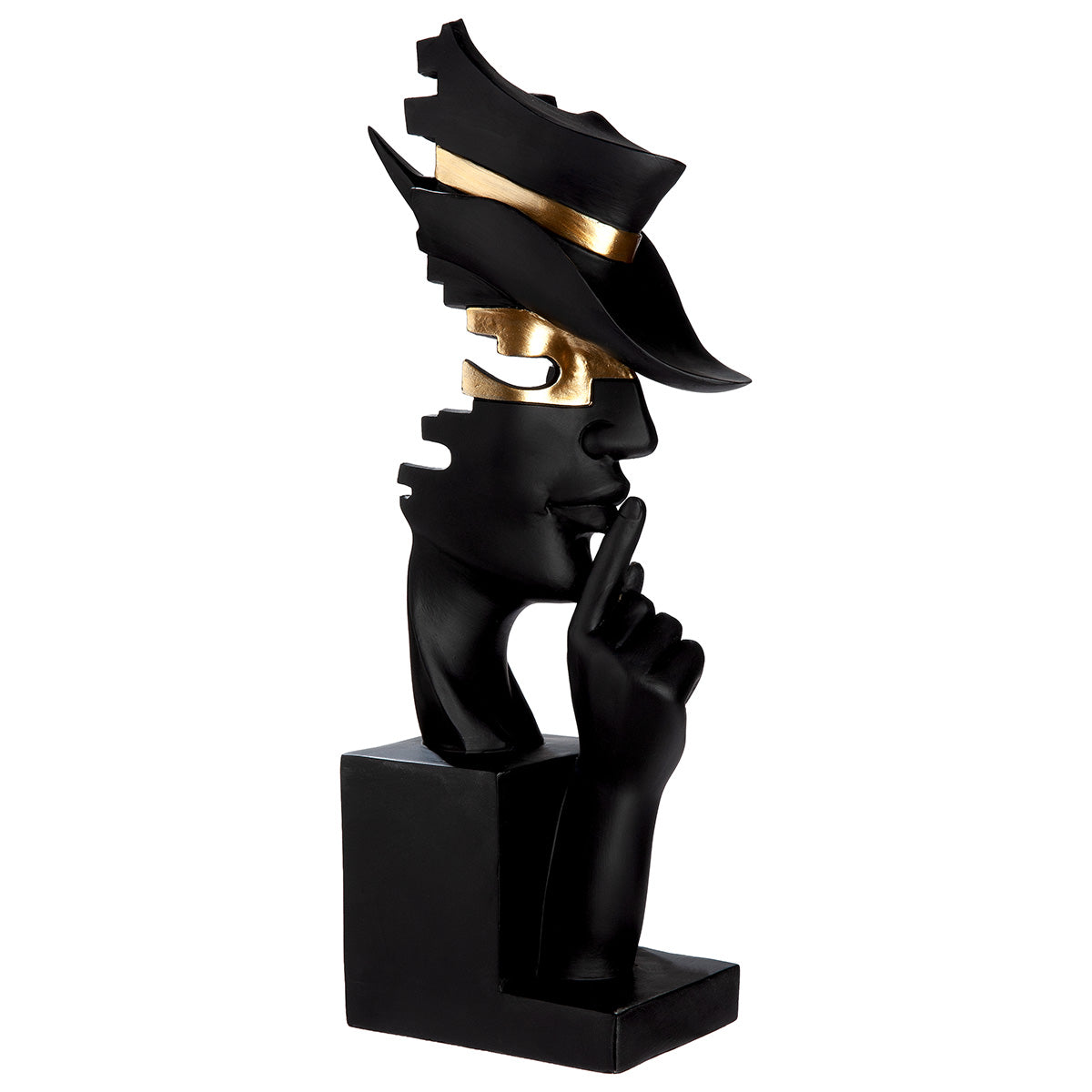Deko Skulptur Mystique Noir Kopf Figur modern schwarz gold