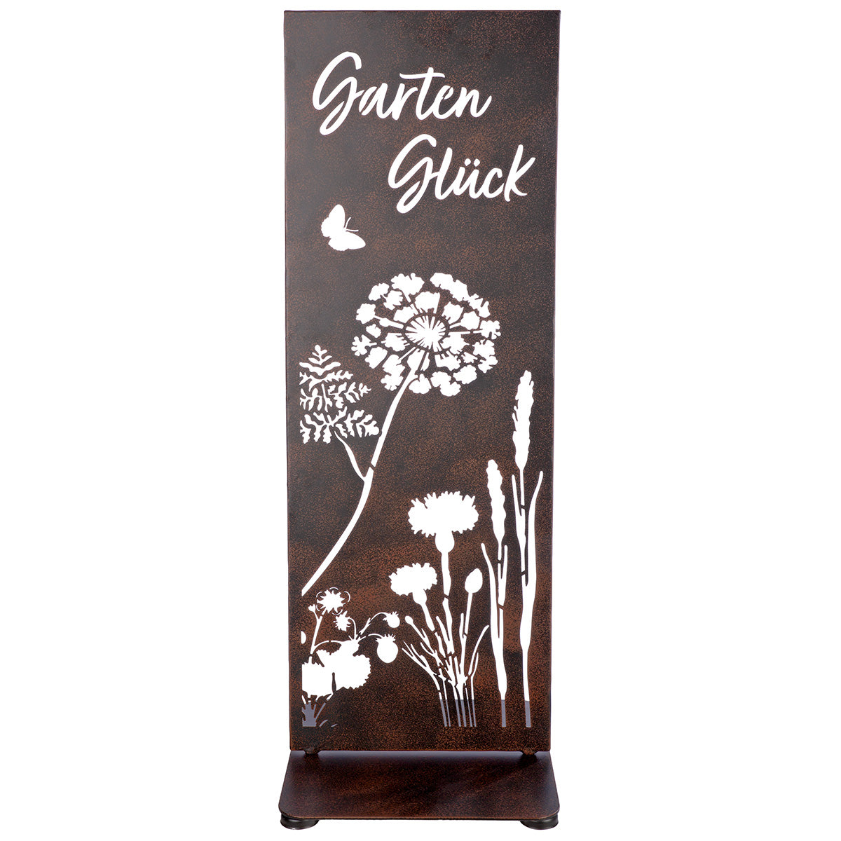 Standrelief Natura Gartenpoesie Metall braun rechteckig 92 cm