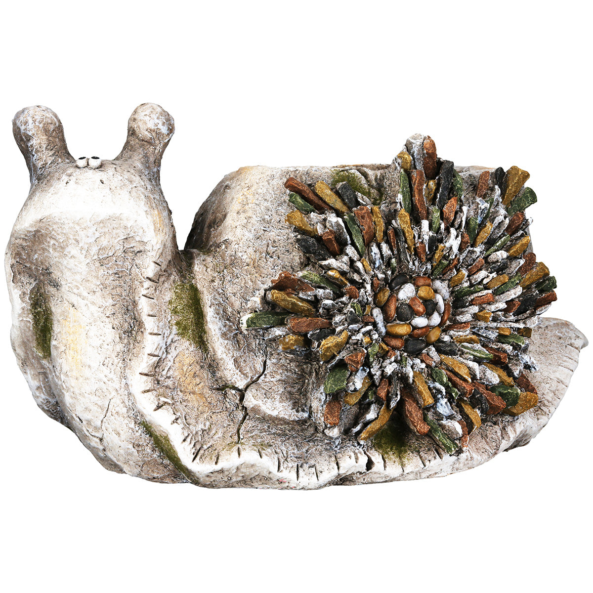 Plantenbakset van 2 Tomar glasvezel bruin voor buiten