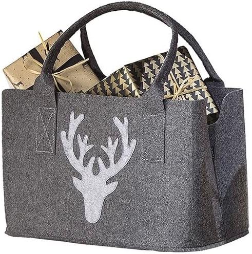 Elegant felt shopper bag with deer design | Handmade, robust - ideal for stylish shopping
