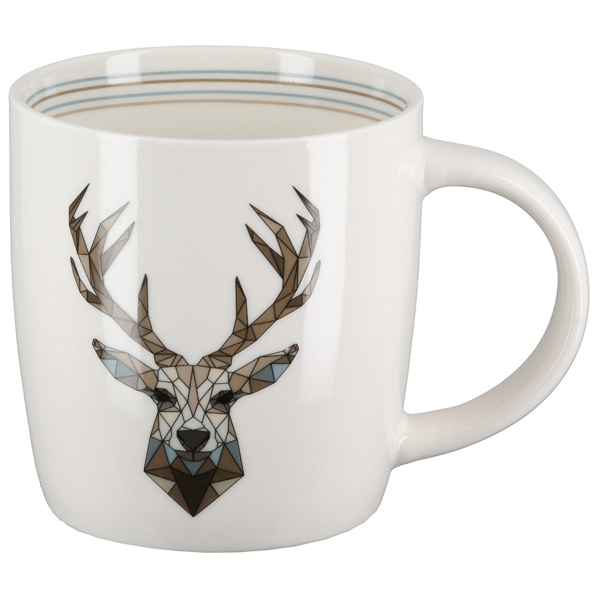 Tasse 6er Set Nordwald Hirschblick aus Porzellan mit Hirschmotiv