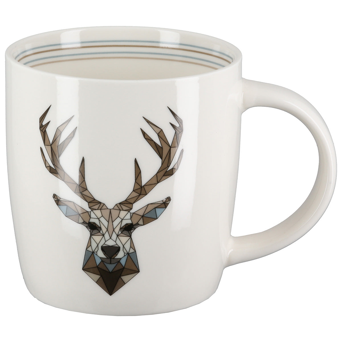 Tasse 6er Set Nordwald Hirschblick aus Porzellan mit Hirschmotiv