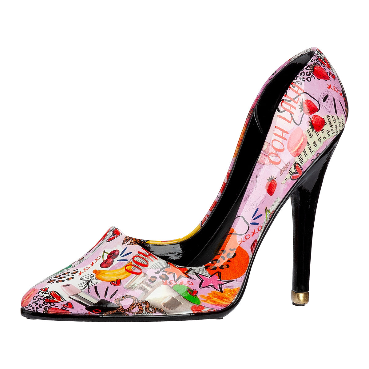 Flaschenhalter High Heel Livia mehrfarbig Streetart Deko 23 cm