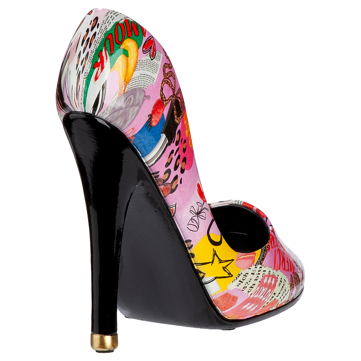 Flaschenhalter High Heel Livia mehrfarbig Streetart Deko 23 cm
