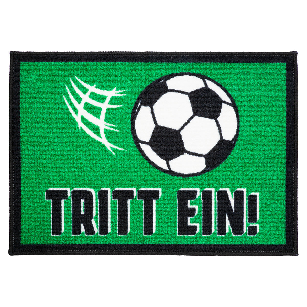 Fußmatte Fußball Tritt Ein rechteckig grün schwarz weiß WM2026