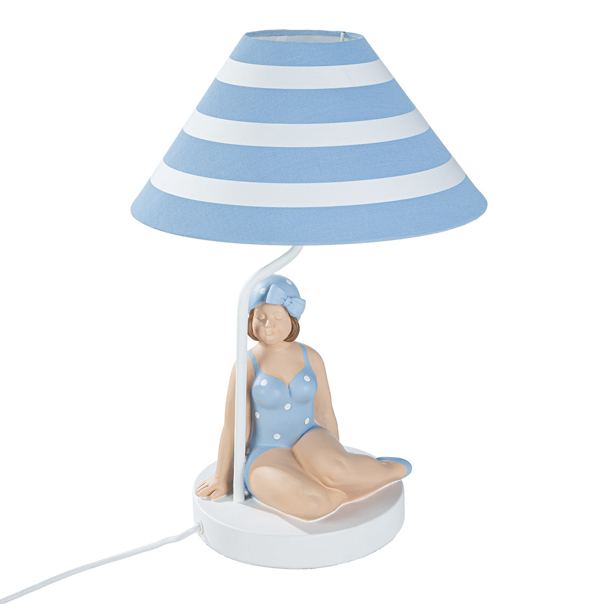 Tischleuchte Maribel Becky Badenixe Blau Weiß 42 cm