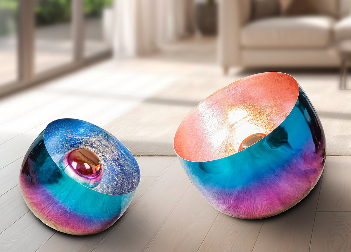 Bodenleuchte Rainbow Rund mehrfarbig Metall 25cm oder 34 cm