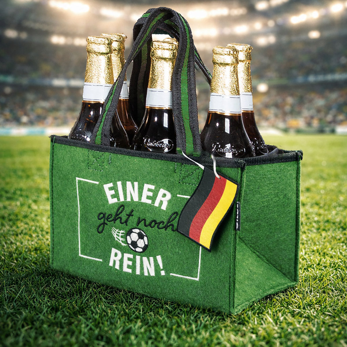 Bierflaschenhalter Stadionfieber Fußball für 6 Flaschen