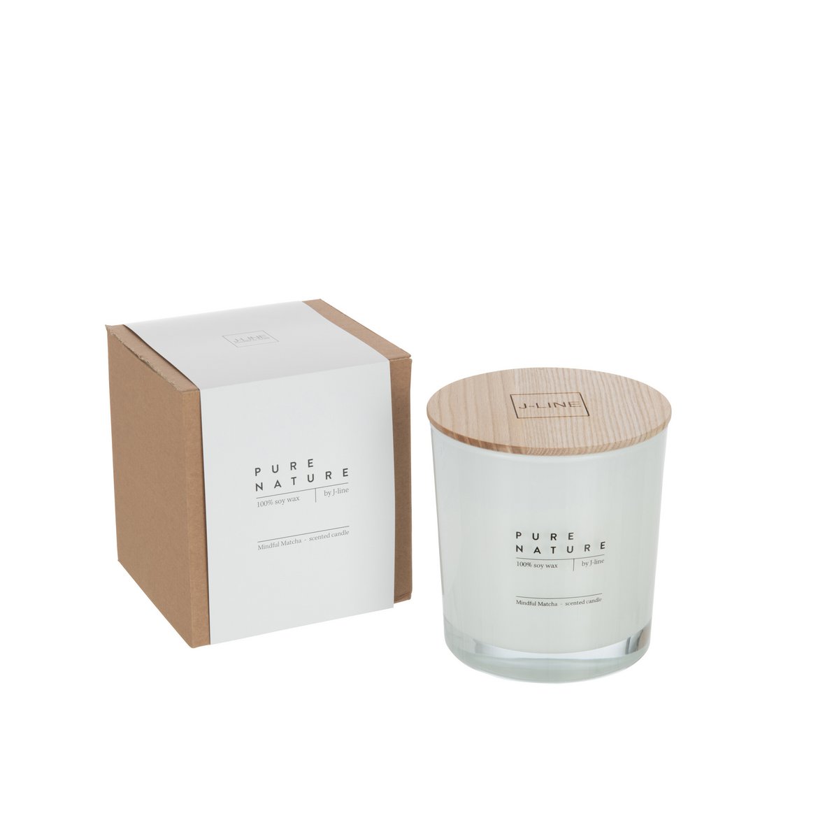 J -Line Kaars - Mindful Matcha Soja - groß - 60U