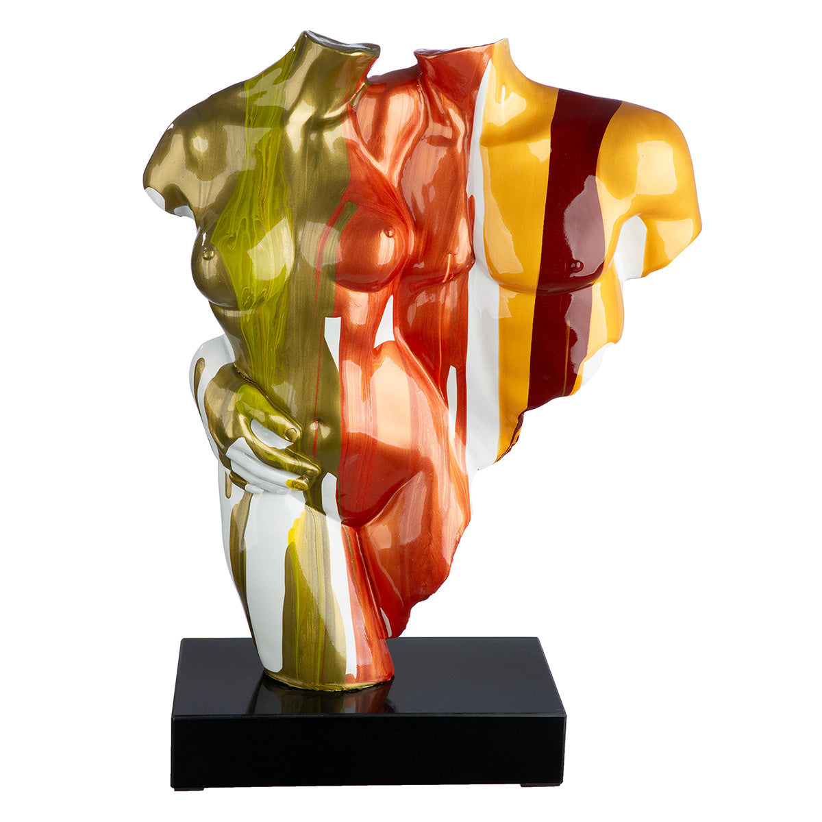 Skulptur Coppia Colorata moderner Torso Dekofigur 49 cm