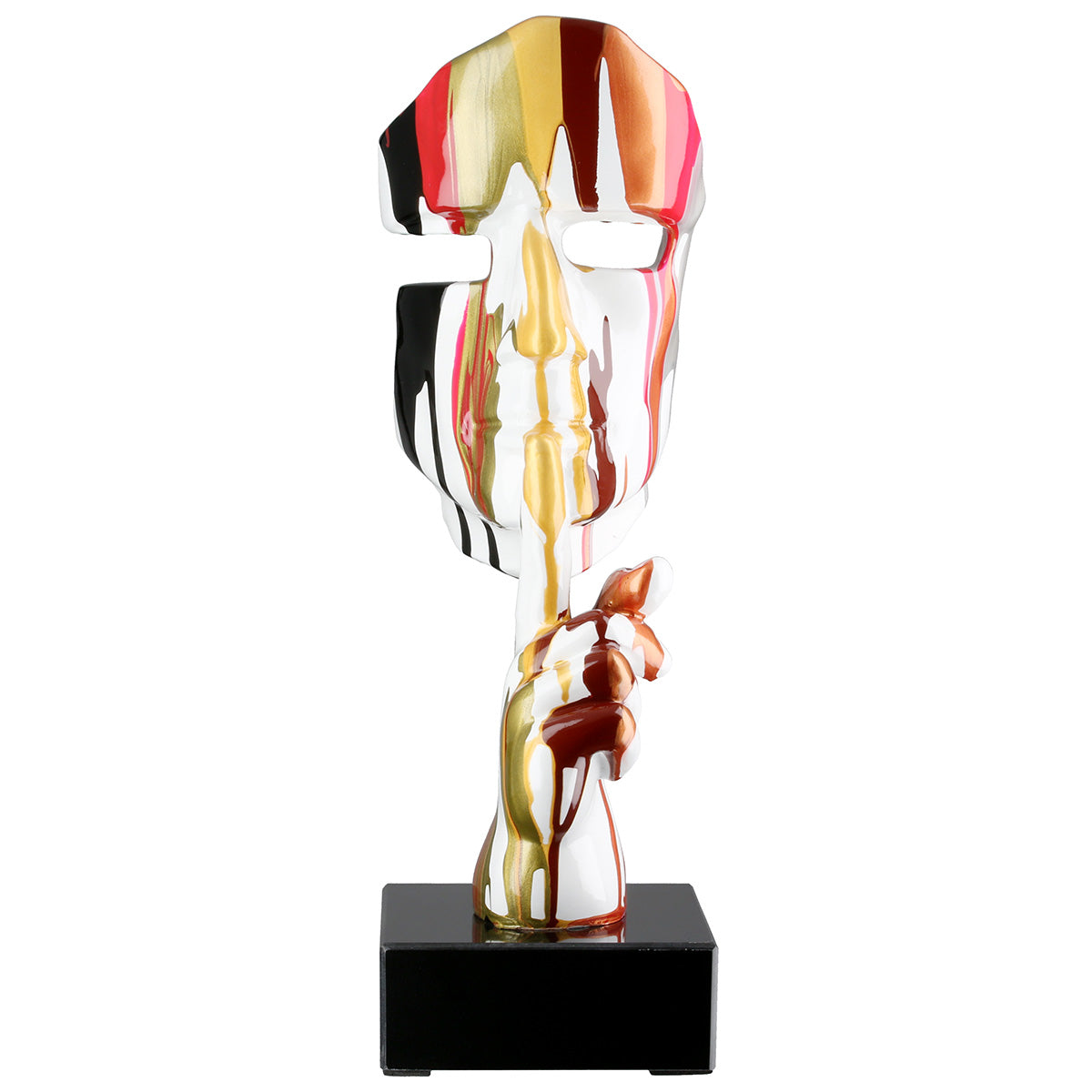 Skulptur Colorful Silence moderne Gesichtsfigur 41 cm