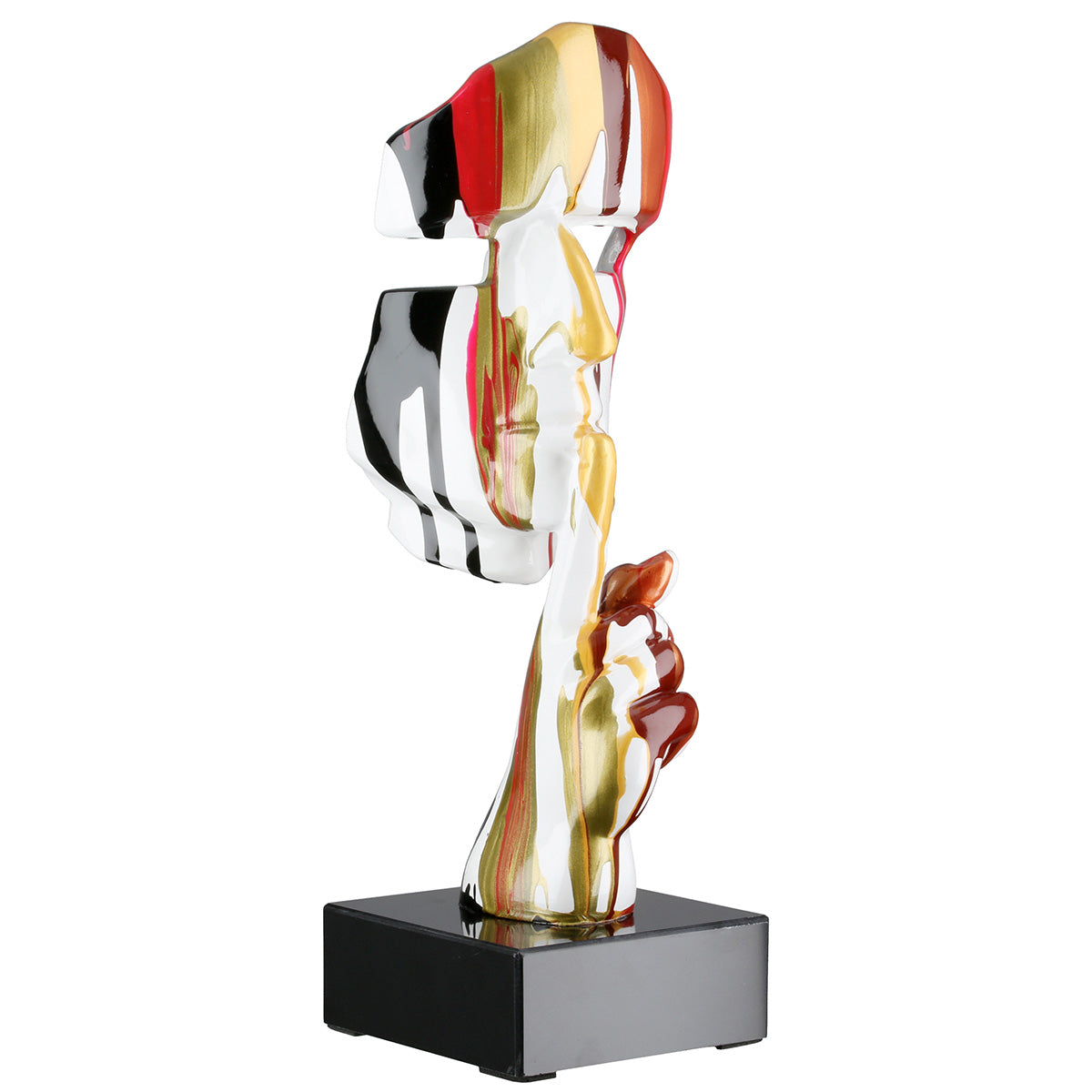 Skulptur Colorful Silence moderne Gesichtsfigur 41 cm