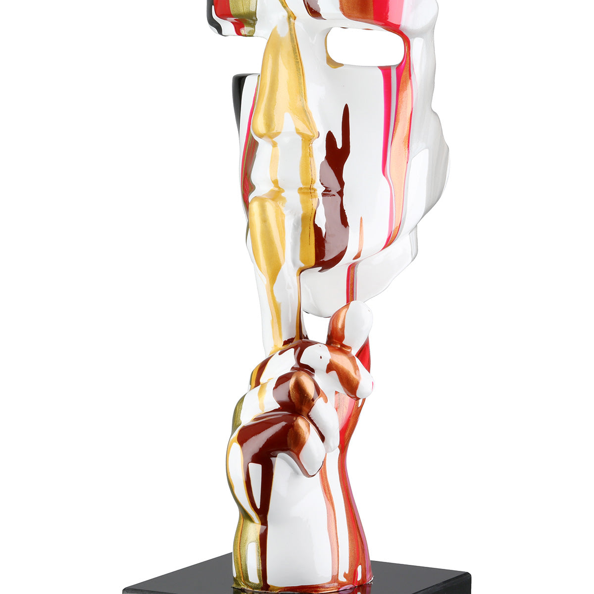 Skulptur Colorful Silence moderne Gesichtsfigur 41 cm