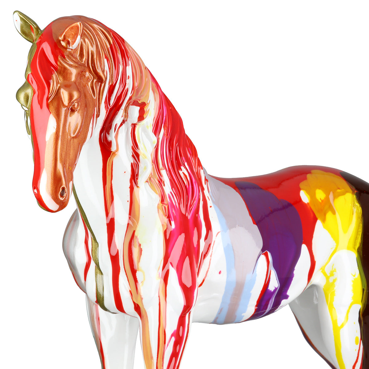 Skulptur Cavallo Pferdefigur moderne Dekofigur 34 cm