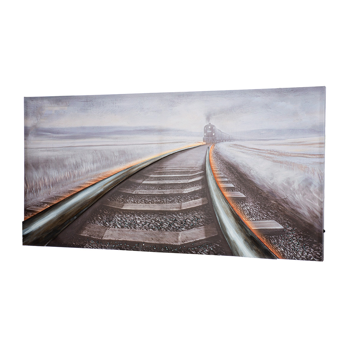 Leinwandbild Railroad Zug LED modern rechteckig 140x70 cm