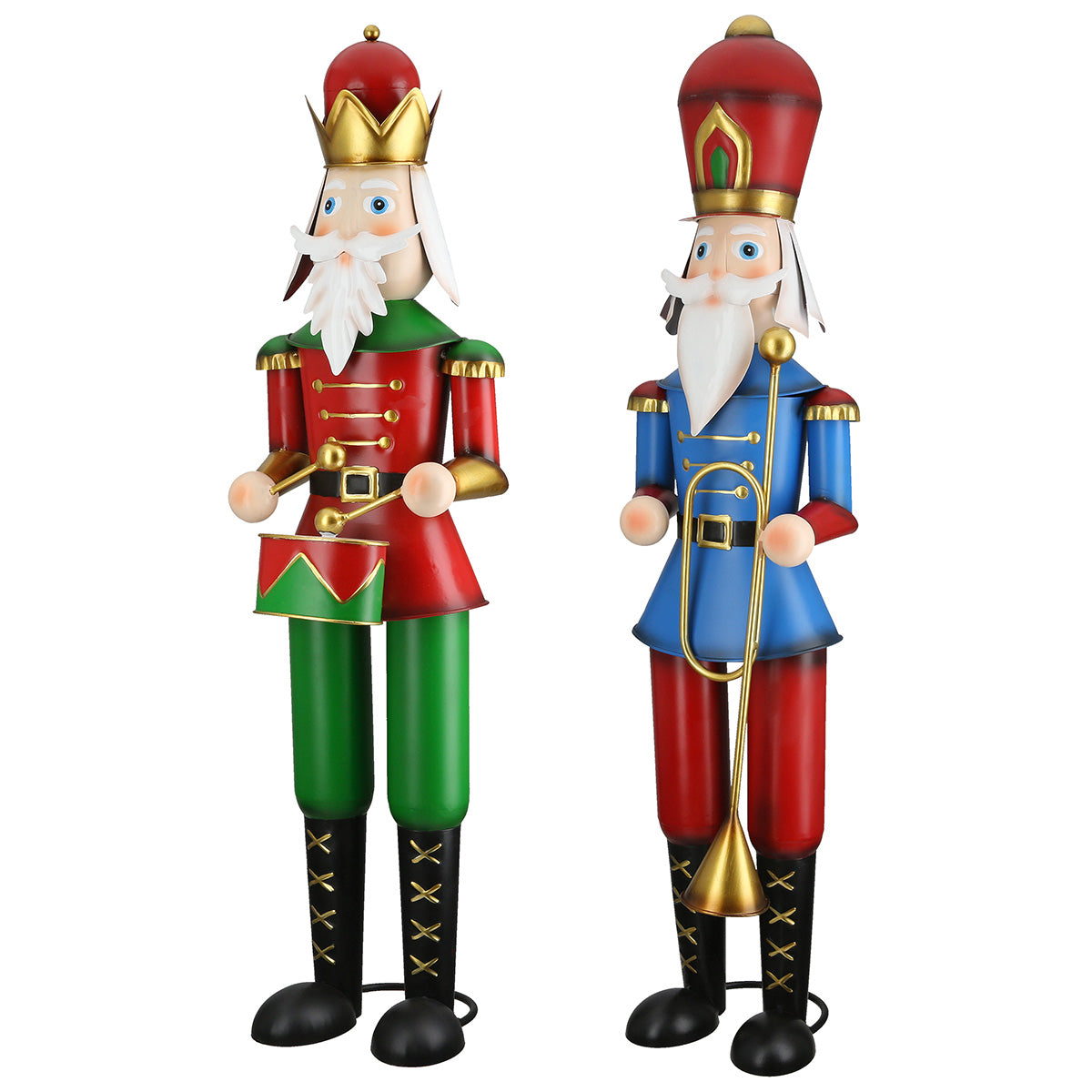 Nussknacker Musican 2er Set Mehrfarbig Metall 72 cm