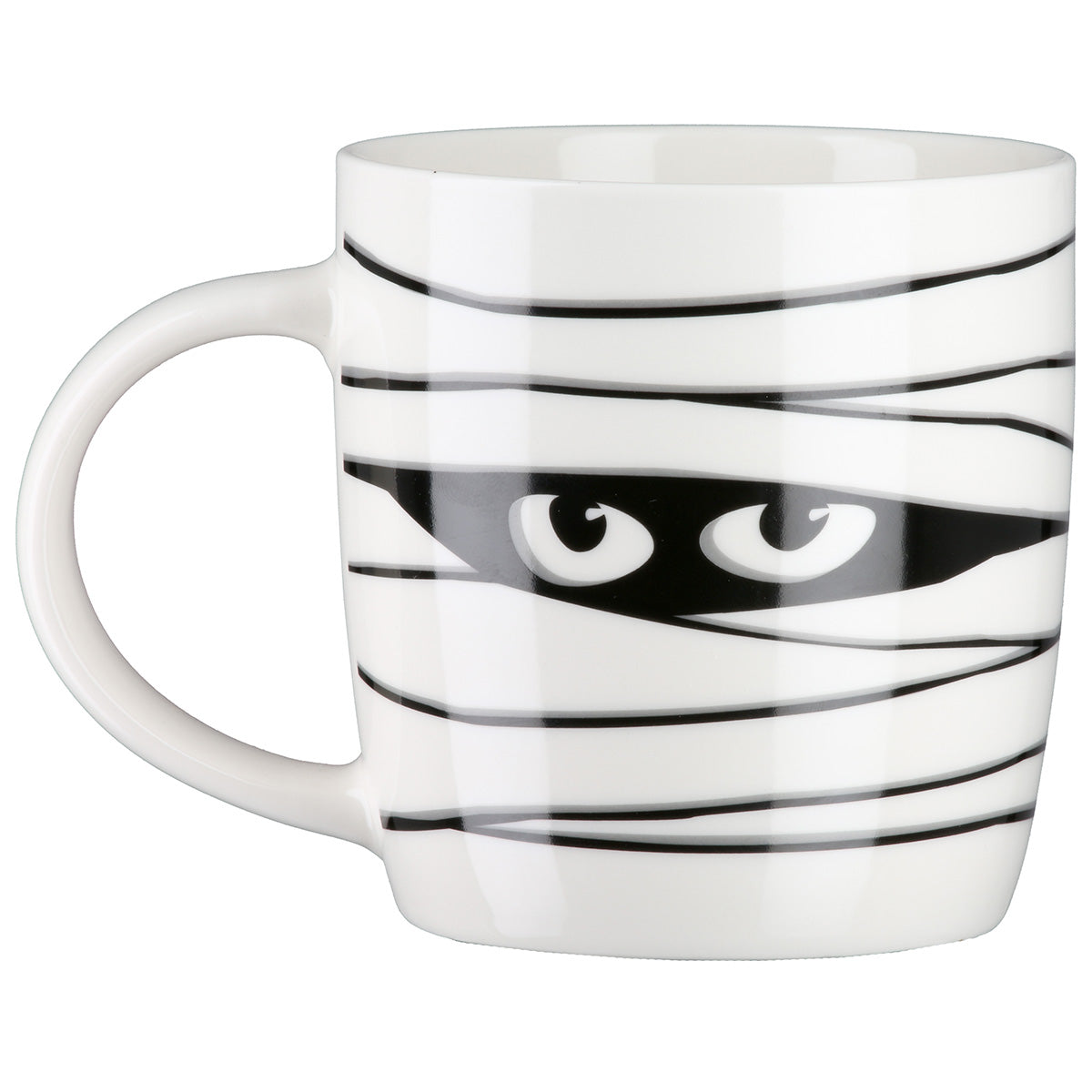 Halloween Tassen 6er Set Mumienblick aus Porzellan 380 ml
