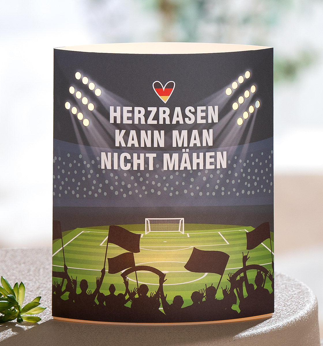 LED Dekoleuchte Fußball Arena Herzrasen Tischleuchte WM 2026
