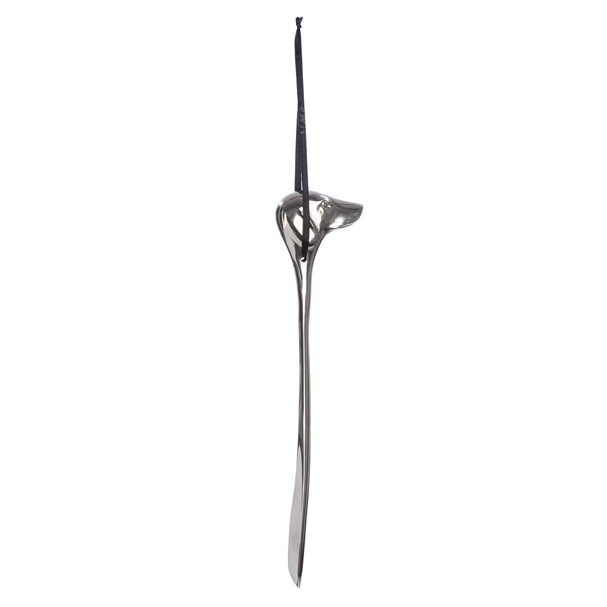 Schuhanzieher Schuhlöffel Frieda Dackel aus Aluminium silberfarben