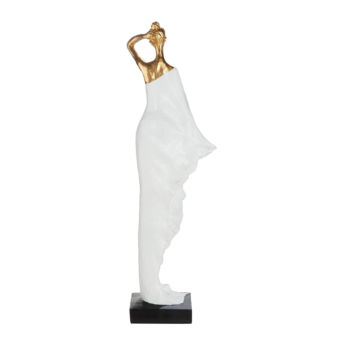 Dekofigur Frau Goldmoment weiß gold 53 cm