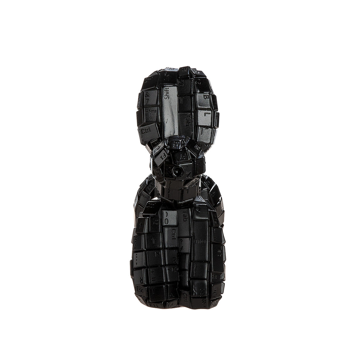 Dekofigur KeyDog Ballonhund Schwarz Tastatur-Design 21 cm
